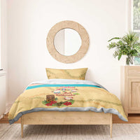 Aloha Hawaii Mele Kalikimaka Bedding Set Beachy Funny Santa Hawaiian Lei - Polynesian Pride