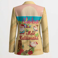 Aloha Hawaii Mele Kalikimaka Blazer Beachy Funny Santa Hawaiian Lei - Polynesian Pride