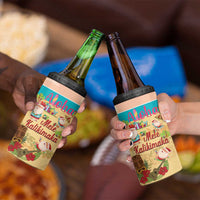 Aloha Hawaii Mele Kalikimaka 4 in 1 Can Cooler Tumbler Beachy Funny Santa Hawaiian Lei - Polynesian Pride