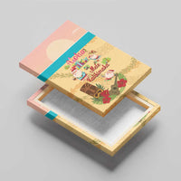 Aloha Hawaii Mele Kalikimaka Canvas Wall Art Beachy Funny Santa Hawaiian Lei - Polynesian Pride