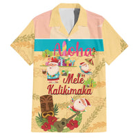Aloha Hawaii Mele Kalikimaka Family Matching Long Sleeve Bodycon Dress and Hawaiian Shirt Beachy Funny Santa Hawaiian Lei - Polynesian Pride