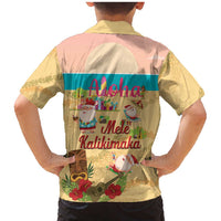 Aloha Hawaii Mele Kalikimaka Family Matching Mermaid Dress and Hawaiian Shirt Beachy Funny Santa Hawaiian Lei - Polynesian Pride