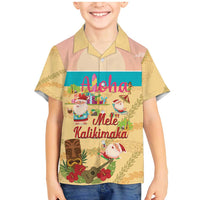 Aloha Hawaii Mele Kalikimaka Family Matching Mermaid Dress and Hawaiian Shirt Beachy Funny Santa Hawaiian Lei - Polynesian Pride