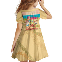 Aloha Hawaii Mele Kalikimaka Family Matching Off Shoulder Maxi Dress and Hawaiian Shirt Beachy Funny Santa Hawaiian Lei - Polynesian Pride