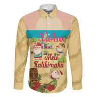 Aloha Hawaii Mele Kalikimaka Family Matching Puletasi and Hawaiian Shirt Beachy Funny Santa Hawaiian Lei - Polynesian Pride