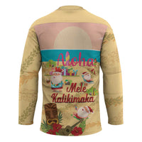 Aloha Hawaii Mele Kalikimaka Hockey Jersey Beachy Funny Santa Hawaiian Lei LT14 - Polynesian Pride