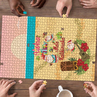 Aloha Hawaii Mele Kalikimaka Puzzle Beachy Funny Santa Hawaiian Lei - Polynesian Pride
