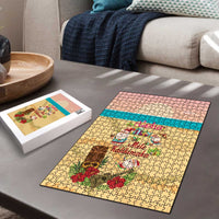 Aloha Hawaii Mele Kalikimaka Puzzle Beachy Funny Santa Hawaiian Lei - Polynesian Pride