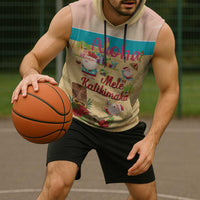 Aloha Hawaii Mele Kalikimaka Sleeveless Hoodie Beachy Funny Santa Hawaiian Lei - Polynesian Pride