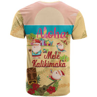 Aloha Hawaii Mele Kalikimaka T Shirt Beachy Funny Santa Hawaiian Lei LT14 - Polynesian Pride