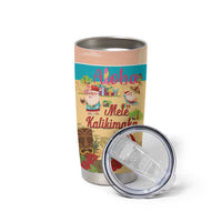 Aloha Hawaii Mele Kalikimaka Tumbler Cup Beachy Funny Santa Hawaiian Lei - Polynesian Pride