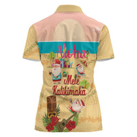 Aloha Hawaii Mele Kalikimaka Women Polo Shirt Beachy Funny Santa Hawaiian Lei - Polynesian Pride