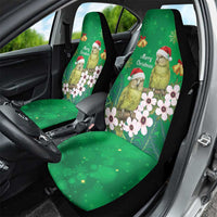 New Zealand Kakapo Christmas Car Seat Cover Owl Parrot Santa Sliver Fern Manuka - Green - Polynesian Pride