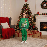 New Zealand Kakapo Christmas Pajama Set Owl Parrot Santa Sliver Fern Manuka - Green LT14 Kid Green - Polynesian Pride