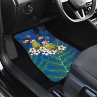 New Zealand Kakapo Christmas Car Mats Owl Parrot Santa Sliver Fern Manuka - Blue - Polynesian Pride