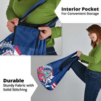 Guam Martin Luther King Jr Day Grocery Bag I Have A Dream Guahan Seal With Bougainvillea