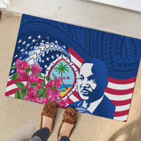 Guam Martin Luther King Jr Day Rubber Doormat I Have A Dream Guahan Seal With Bougainvillea LT14 - Polynesian Pride