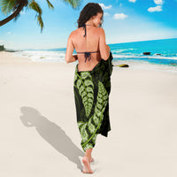 Green New Zealand Paisley Silver Fern Sarong Aotearoa Maori LT14 - Polynesian Pride