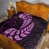 Purple New Zealand Paisley Silver Fern Quilt Aotearoa Maori LT14 - Polynesian Pride