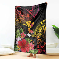 Hawaii Iwa Bird Blanket Great Frigatebird Kanaka Tropical Hippie Style - Polynesian Pride