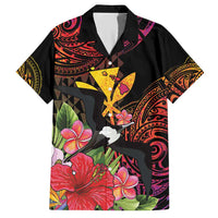 Hawaii Iwa Bird Family Matching Short Sleeve Bodycon Dress and Hawaiian Shirt Great Frigatebird Kanaka Tropical Hippie Style - Polynesian Pride