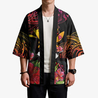 Hawaii Iwa Bird Kimono Great Frigatebird Kanaka Tropical Hippie Style - Polynesian Pride