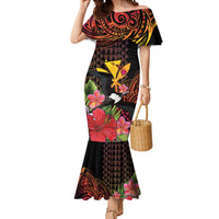 Hawaii Iwa Bird Mermaid Dress Great Frigatebird Kanaka Tropical Hippie Style - Polynesian Pride