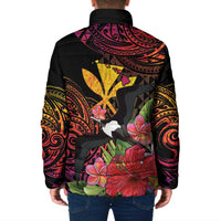 Hawaii Iwa Bird Padded Jacket Great Frigatebird Kanaka Tropical Hippie Style LT14 - Polynesian Pride