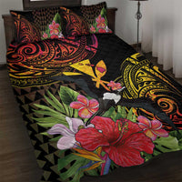 Hawaii Iwa Bird Quilt Bed Set Great Frigatebird Kanaka Tropical Hippie Style - Polynesian Pride