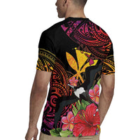 Hawaii Iwa Bird Rugby Jersey Great Frigatebird Kanaka Tropical Hippie Style - Polynesian Pride