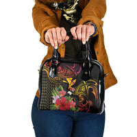 Hawaii Iwa Bird Shoulder Handbag Great Frigatebird Kanaka Tropical Hippie Style LT14 One Size Black - Polynesian Pride