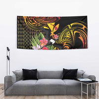Hawaii Iwa Bird Tapestry Great Frigatebird Kanaka Tropical Hippie Style - Polynesian Pride
