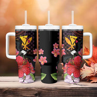 Hawaii Iwa Bird Tumbler With Handle Great Frigatebird Kanaka Tropical Hippie Style - Polynesian Pride