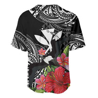 Hawaii Iwa Bird Baseball Jersey Great Frigatebird Kanaka Tropical Flowers LT14 - Polynesian Pride
