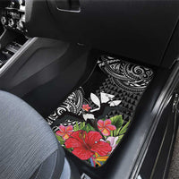 Hawaii Iwa Bird Car Mats Great Frigatebird Kanaka Tropical Flowers LT14 - Polynesian Pride