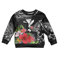 Hawaii Iwa Bird Kid Ugly Christmas Sweater Great Frigatebird Kanaka Tropical Flowers - Polynesian Pride
