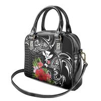Hawaii Iwa Bird Shoulder Handbag Great Frigatebird Kanaka Tropical Flowers LT14 - Polynesian Pride