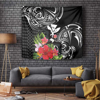 Hawaii Iwa Bird Tapestry Great Frigatebird Kanaka Tropical Flowers - Polynesian Pride