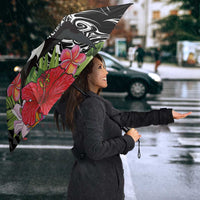 Hawaii Iwa Bird Umbrella Great Frigatebird Kanaka Tropical Flowers LT14 - Polynesian Pride