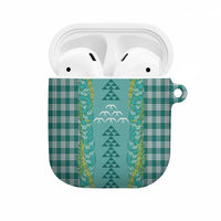 Teal Palaka Hawaii Iwa Bird AirPods Case Hawaiian Kakau Jade Vine Lei LT14 Teal - Polynesian Pride