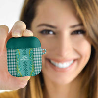 Teal Palaka Hawaii Iwa Bird AirPods Case Hawaiian Kakau Jade Vine Lei LT14 - Polynesian Pride
