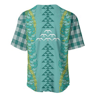 Teal Palaka Hawaii Iwa Bird Baseball Jersey Hawaiian Kakau Jade Vine Lei LT14 - Polynesian Pride