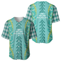 Teal Palaka Hawaii Iwa Bird Baseball Jersey Hawaiian Kakau Jade Vine Lei LT14 - Polynesian Pride