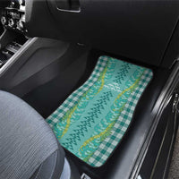 Teal Palaka Hawaii Iwa Bird Car Mats Hawaiian Kakau Jade Vine Lei LT14 - Polynesian Pride