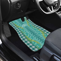 Teal Palaka Hawaii Iwa Bird Car Mats Hawaiian Kakau Jade Vine Lei LT14 - Polynesian Pride