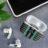 Black Palaka Hawaii Iwa Bird AirPods Case Hawaiian Kakau Jade Vine Lei LT14 - Polynesian Pride