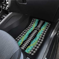 Black Palaka Hawaii Iwa Bird Car Mats Hawaiian Kakau Jade Vine Lei LT14 - Polynesian Pride