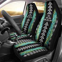 Black Palaka Hawaii Iwa Bird Car Seat Cover Hawaiian Kakau Jade Vine Lei - Polynesian Pride