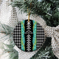 Black Palaka Hawaii Iwa Bird Ceramic Ornament Hawaiian Kakau Jade Vine Lei - Polynesian Pride