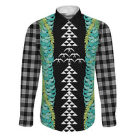 Black Palaka Hawaii Iwa Bird Family Matching Summer Maxi Dress and Hawaiian Shirt Hawaiian Kakau Jade Vine Lei - Polynesian Pride